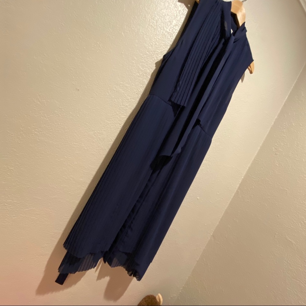 {Michael Kors} Pleated Blue Dress - Picture 3 of 14